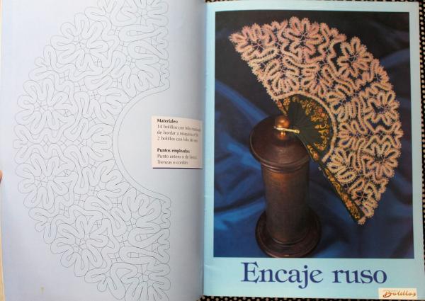 Bollilos (Muster für geklöppelte Fächer)